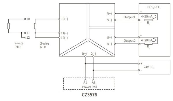 Схема преобразователя входных сигналов CZ3576