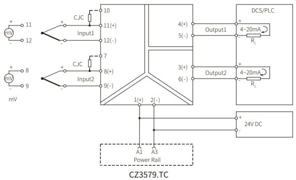 Схема установка преобразователя сигнала CZ3579.TC