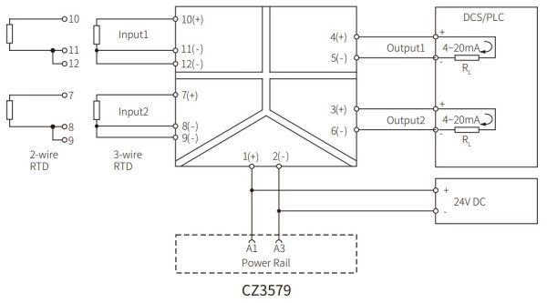 Схема установка преобразователя сигнала CZ3579