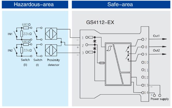 Барьер искрозащиты схема подключения GS4112-EX