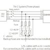 Схема подключения силового УЗИП на DIN-рейку C2-40/3PF